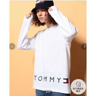 トミーヒルフィガー(TOMMY HILFIGER)のトミーヒルフィガー　ロゴロングスリーブ　Tシャツ(Tシャツ/カットソー(七分/長袖))