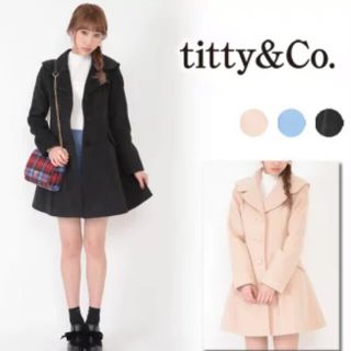 ティティアンドコー(titty&co)のシングルフレアCO コート レディース titty&co)ティティー＆コー(ひざ丈ワンピース)