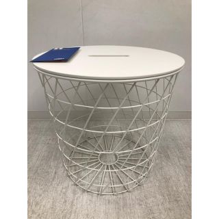 イケア(IKEA)のKVISTBRO クヴィストブロー リビングテーブル収納付き,ホワイト,44cm(その他)