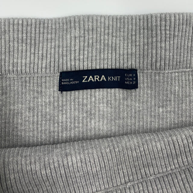 ZARA(ザラ)のレディース ZARA KNIT ザラ ニットスカート グレー M レディースのスカート(ロングスカート)の商品写真