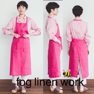 fog linen work - 【新品】リネンエプロン ローズペーシュ オランジュ ...