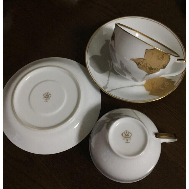 大倉陶園 【金蝕バラ】ティーカップ&ソーサー 6客セット 大倉陶園 【金蝕バラ】ティーカップ&ソーサー 6客セット