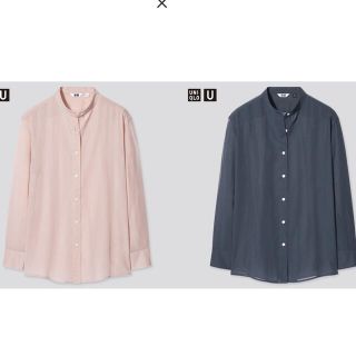 ユニクロ(UNIQLO)のUNIQLO シアーバンドカラーシャツ 2枚セット(シャツ/ブラウス(長袖/七分))