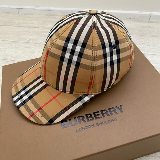 BURBERRY 帽子 ヴィンテージチェック Burberry ヴィンテージチェック コットンベースボールキャップ コットンベースボールキャップ 帽子  【
