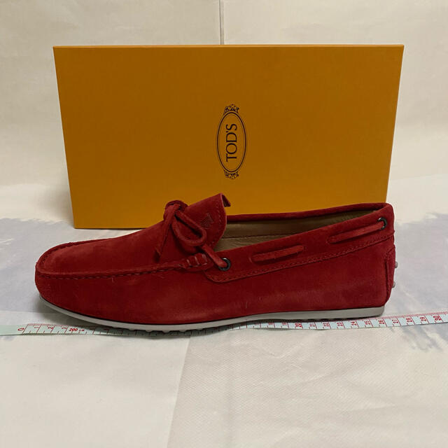 新品未使用！TOD'S レッドスエードゴンミーニ(UK6.5) 1