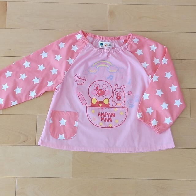 アンパンマン(アンパンマン)のアンパンマン スモック 90㎝ キッズ/ベビー/マタニティのキッズ服女の子用(90cm~)(Tシャツ/カットソー)の商品写真