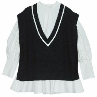 アメリヴィンテージ(Ameri VINTAGE)のアメリヴィンテージ　FLARE SHIRT WITH VEST(シャツ/ブラウス(長袖/七分))