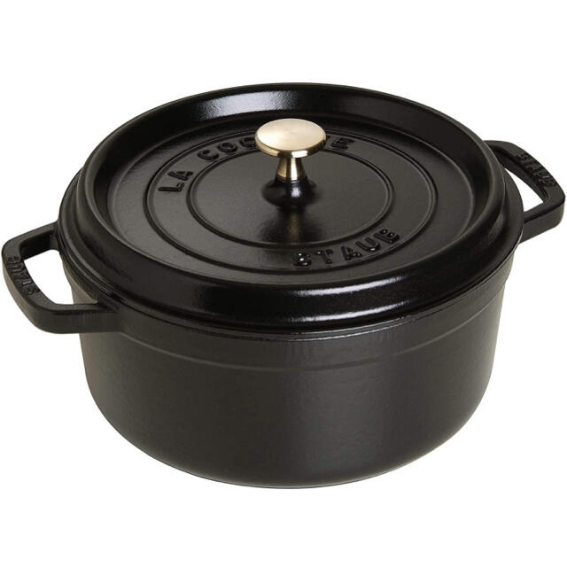 staub ストウブ 「 ピコ ココット ラウンド ブラック 22cm 」