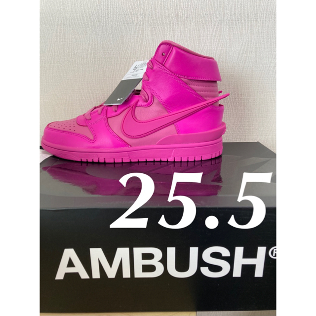 AMBUSH(アンブッシュ)のNIKE AMBUSH 25.5 ダンクハイ ナイキ アンブッシュ ピンク メンズの靴/シューズ(スニーカー)の商品写真