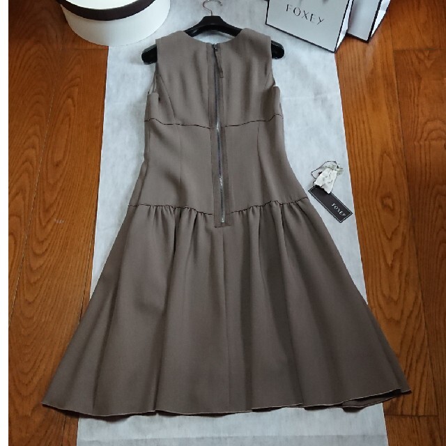 ひざ丈ワンピースFOXEY Dress "Lady  Spiga" エスプレッソ 38