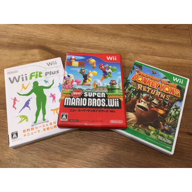 Wii - Wii3本セットマリオブラザーズ ・ドンキーコング・Wii fitの通販