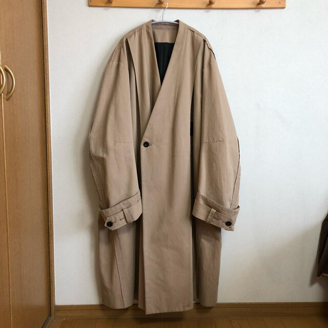 日本製・綿100% essay 16aw Oversized collar less coat - crumiller.com