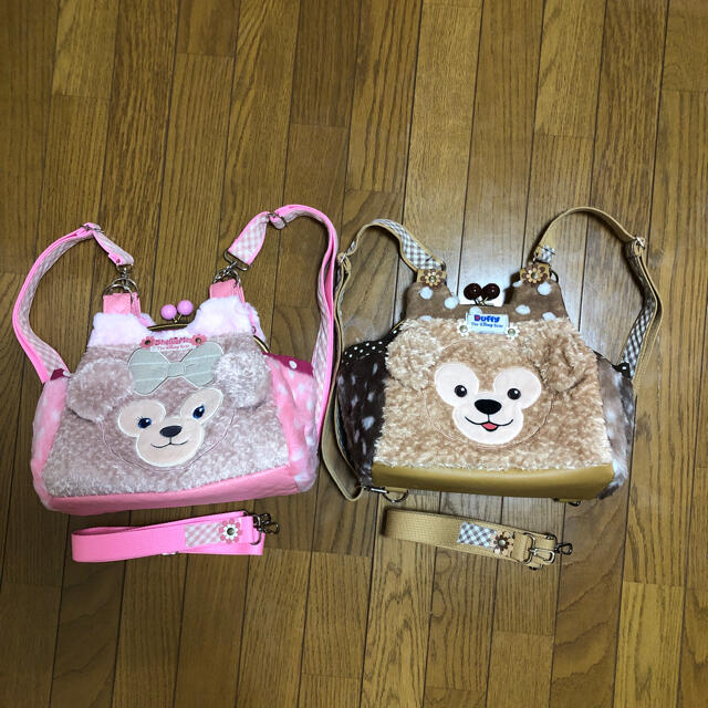 Disney - ダッフィー&シェリメーイ⭐︎がま口あおりポケットバック&大容量長財布⭐︎4点S