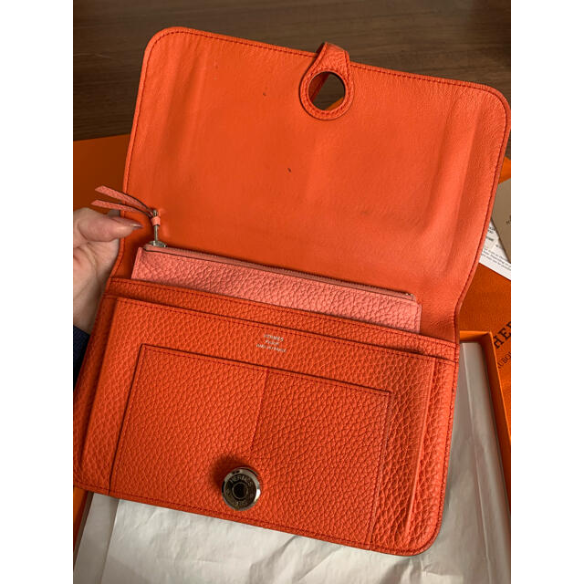 HERMES エルメス　ドゴン　長財布　オレンジ