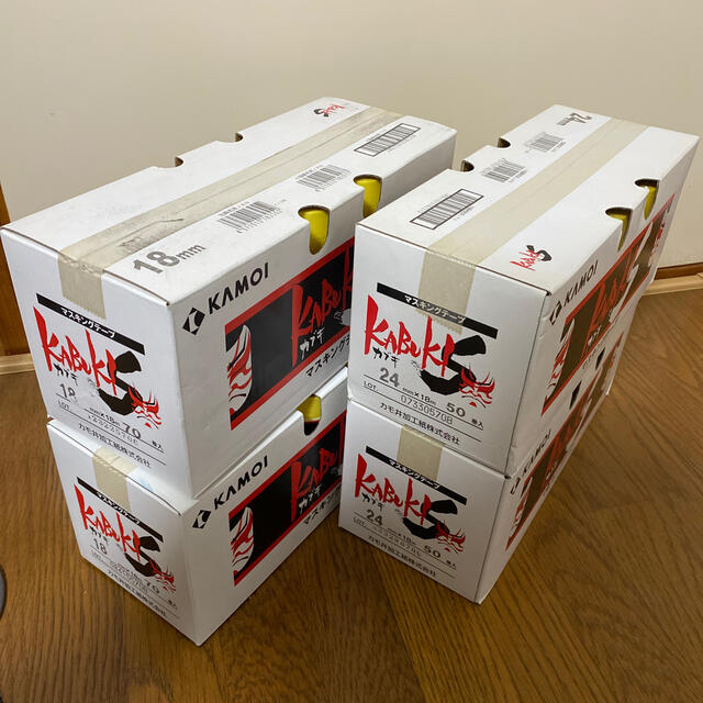 【新品・送込】カブキ×4箱　3303-HG×4箱　マスキングテープのサムネイル