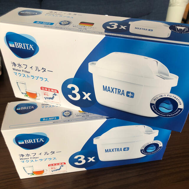 BRITA 浄水フィルター3個入りを2箱(計6個) インテリア/住まい/日用品のキッチン/食器(浄水機)の商品写真