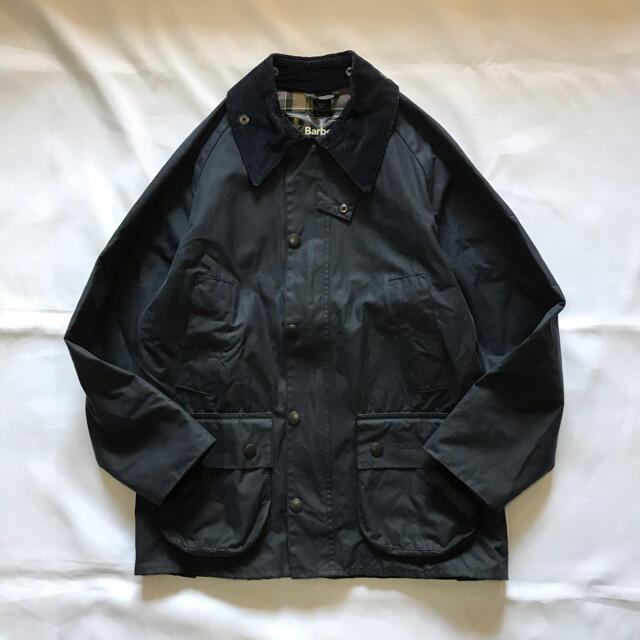 美品 36 Barbour Bedale バブアー ビデイル navy ネイビー