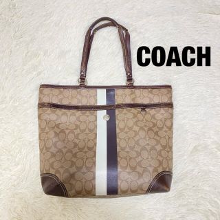 コーチ(COACH)のCOACH コーチ トートバッグ シグネチャー レザー 肩がけ 男女兼用 総柄(トートバッグ)