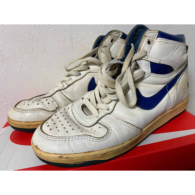 1985 NIKE BIG NIKE OG 白×青 US8 ビッグナイキ