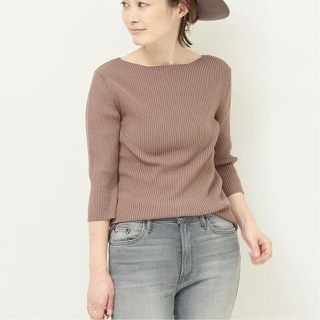 ドゥーズィエムクラス EVERYDAY KNIT リブニット ブラウン