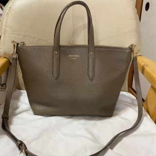 ジミーチュウ(JIMMY CHOO)のジミーチュウ 2way バッグ グレージュ 美品(トートバッグ)