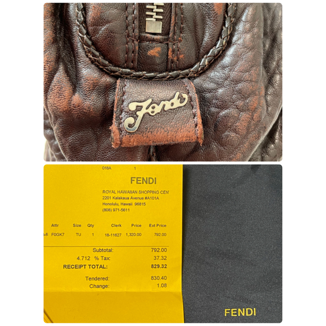 FENDI(フェンディ)のフェンディ  スパイバッグ　ナッパレザー　ブラウン レディースのバッグ(ハンドバッグ)の商品写真