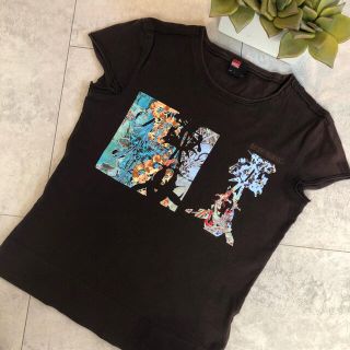 ディーゼル(DIESEL)のお値下げ♪ディーゼル♪素敵なデザイン　こげ茶　S(Tシャツ(半袖/袖なし))