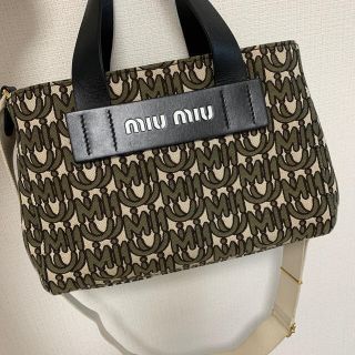 ミュウミュウ(miumiu)の ジャカード ハンドバッグ　MIUMIU(ハンドバッグ)