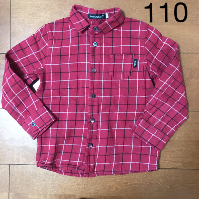 BeBe(ベベ)の【110】BeBeチェックシャツ ネルシャツ キッズ/ベビー/マタニティのキッズ服男の子用(90cm~)(ブラウス)の商品写真