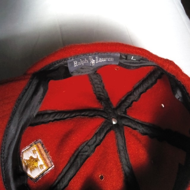 Ralph Lauren(ラルフローレン)のラルフローレン　冬用　レディース　キャップ　赤 レディースの帽子(キャップ)の商品写真