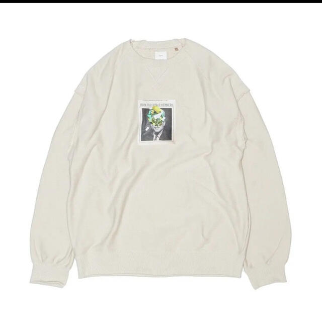 Name.19aw Front print crew neck sweat