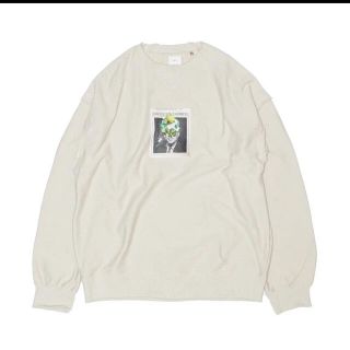 Name.19aw Front print crew neck sweat