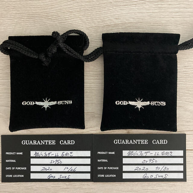 godsuns ゴッドサンズ 銀爪左右セット LLサイズの通販 by 長瀬 godsuns ゴッドサンズ 銀爪左右セット LLサイズの通販 by 長瀬