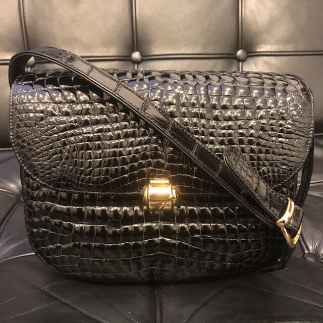 ブリヤンテス・レッド 良品☆ イタリア製 リアル クロコダイル ワン