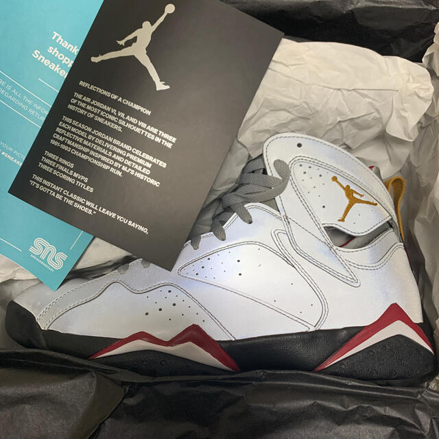 新品 jordan7 28.5 リフレクター靴/シューズ