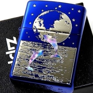 ジッポー(ZIPPO)の送料無料☆zippo☆ドルフィンプラネット☆シェルドルフィン☆ジッポ(タバコグッズ)