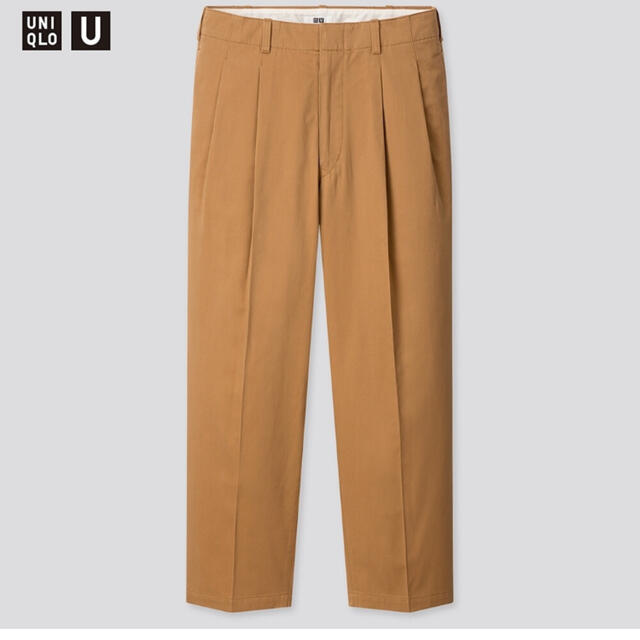 UNIQLO(ユニクロ)のUNIQLO U ワイドフィットタックテーパードパンツ　73 ほぼ未使用品　美品 メンズのパンツ(チノパン)の商品写真