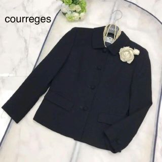 クレージュ(Courreges)の極美品☆courreges ジャケット ダークネイビーお受験 サイズ 7(テーラードジャケット)