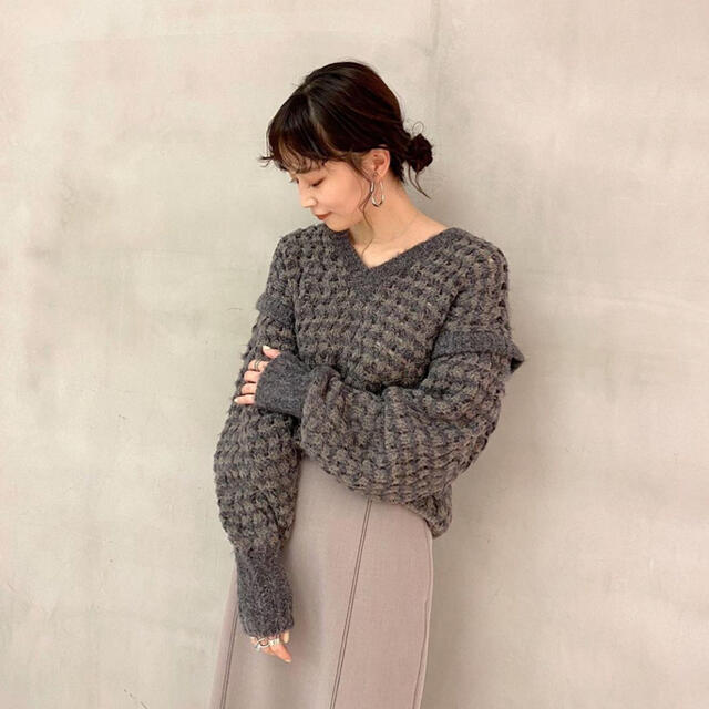 mix color vneck knit CLANE | tradexautomotive.com