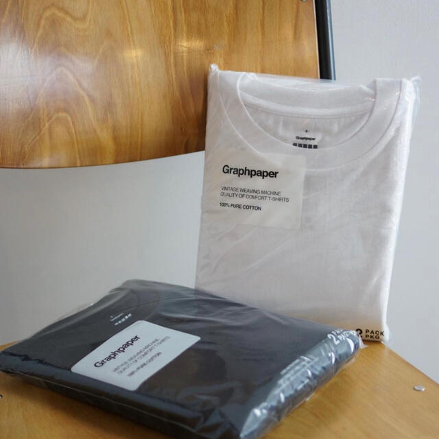 Graphpaper(グラフペーパー)パックTシャツ(ホワイト・ブラック