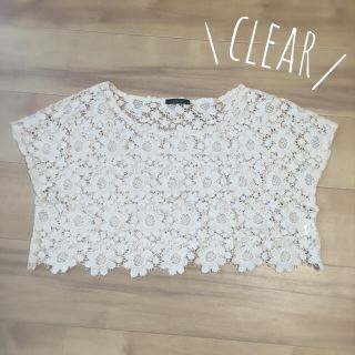 クリアクレア(clear crea)のclear❁コットンレース 半袖トップス(カットソー(半袖/袖なし))