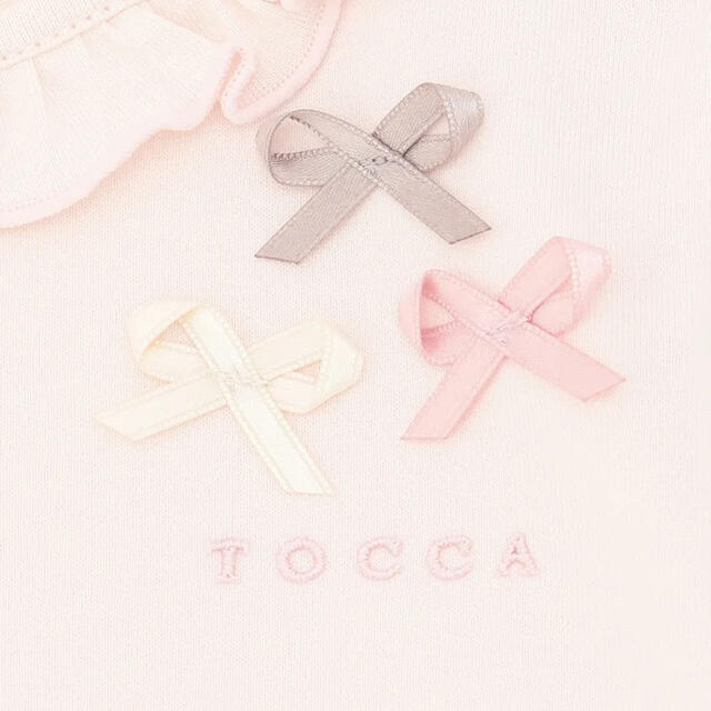 TOCCA(トッカ)の【新品】TOCCA BAMBINI プティリボンカットソー　ローズ　80 キッズ/ベビー/マタニティのベビー服(~85cm)(シャツ/カットソー)の商品写真