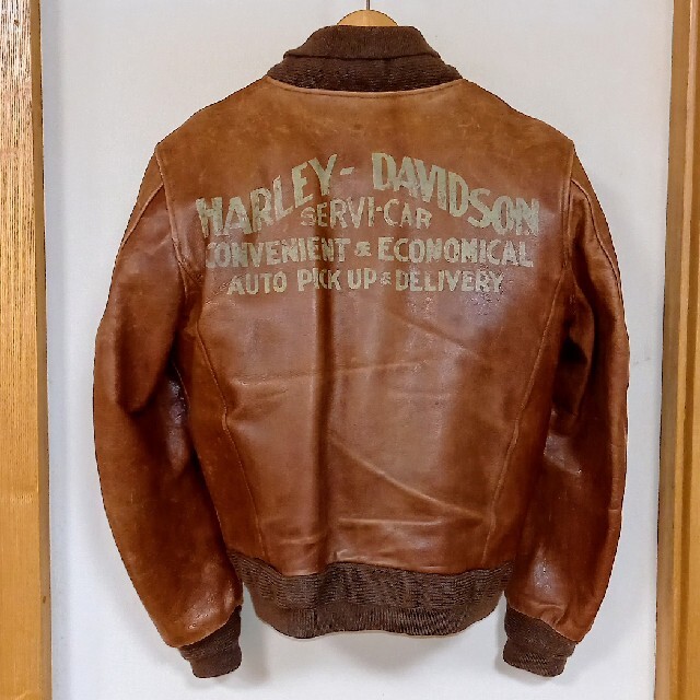 Harley Davidson(ハーレーダビッドソン)の【希少】ハーレーダビッドソン　本革革ジャン　タンカースジャケット メンズのジャケット/アウター(レザージャケット)の商品写真