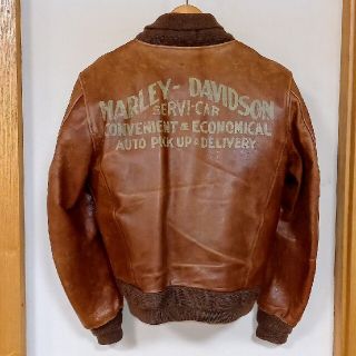 ハーレーダビッドソン(Harley Davidson)の【希少】ハーレーダビッドソン　本革革ジャン　タンカースジャケット(レザージャケット)