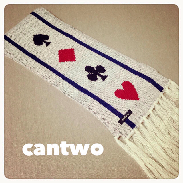 cantwo(キャンツー)のcantwo♡トランプ柄ロングマフラー レディースのファッション小物(マフラー/ショール)の商品写真