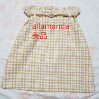 アラマンダ(allamanda)のallamanda    チェック柄ミニスカート  美品❗(ミニスカート)