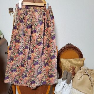 グリモワール(Grimoire)のvintage velour skirt(ロングスカート)