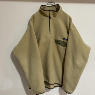 パタゴニア(patagonia)の超希少　USA製　パタゴニア　シンチラ　スナップt ベージュ×カーキ(ブルゾン)