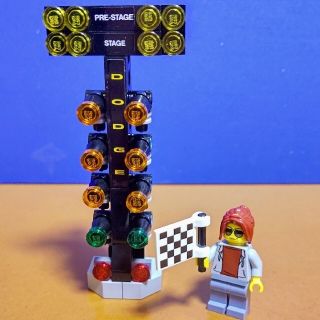 レゴ(Lego)のレゴ★スピードC スタートランプ＆レースマーシャル ミニフィグ 美品(知育玩具)