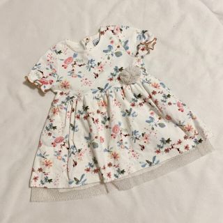 プチバトー(PETIT BATEAU)の花柄ワンピース(ワンピース)